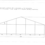 Giebelansicht Zelthalle mit 25m Spannweite u 5m Seitenhöhe